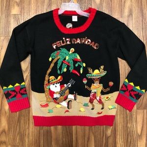 UGLY SWEATER Feliz Navidad Size Medium